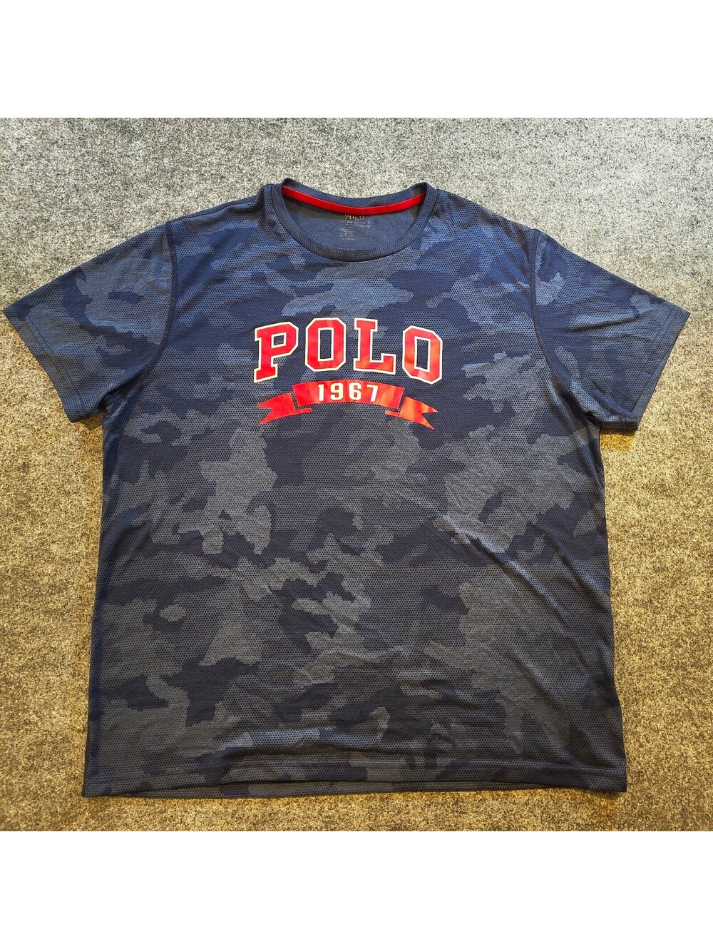 Polo Ralph Lauren Men’s Camo T‑Shirt POLO 1967 Graphic Blue/Gray (Size L)